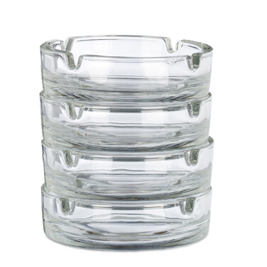 Relaxdays Glass Ashtray Set of 4