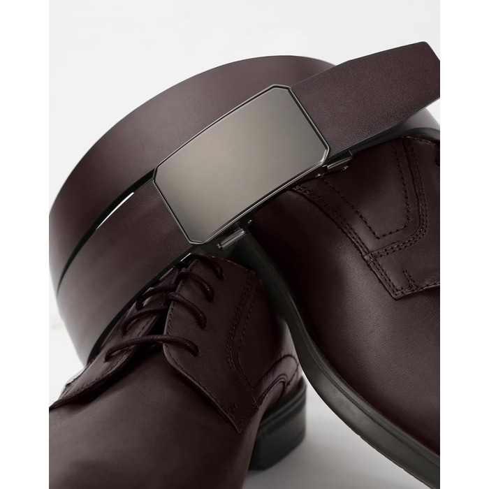 Чоловічий шкіряний ремінь CHAOREN з автоматичною пряжкою, 35 мм, без дірок, розмір 90-100 см