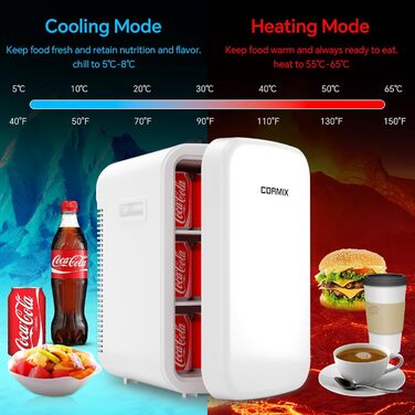 Міні-холодильник 18L з функцією охолодження та нагрівання, 12V/220V, для дому, офісу, кемпінгу та авто