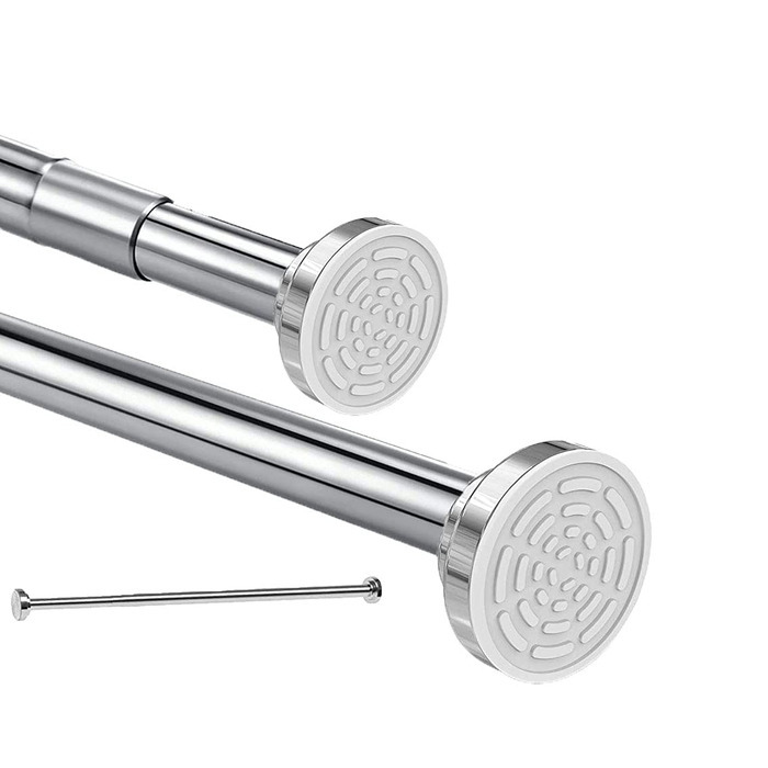 Телескопічна штанга для душу Siler 120-290 см, не потребує свердління, з нержавіючої сталі, висувна, регульована, для душу та ванни