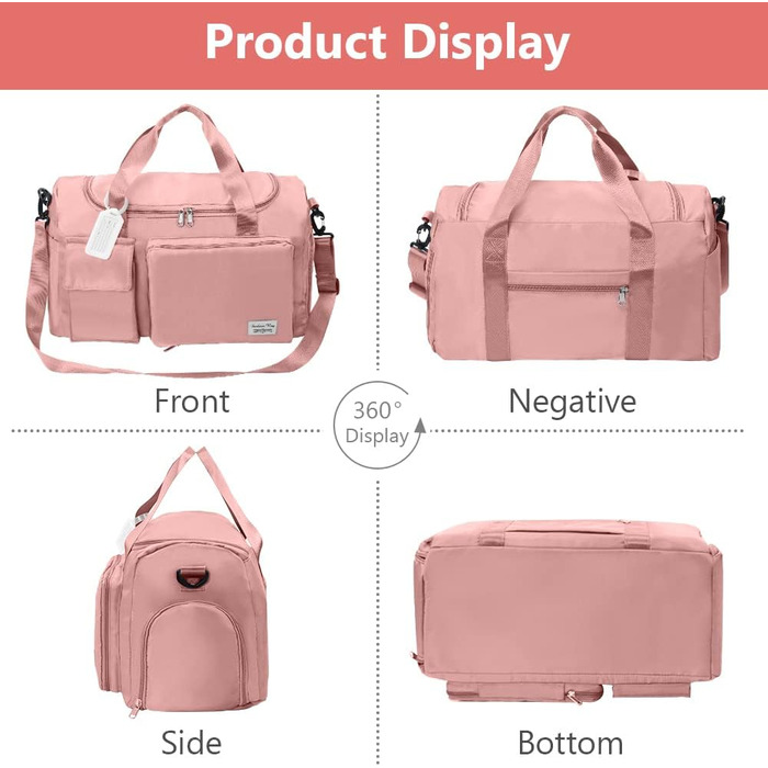 Спортивна сумка Flintronic 35L, водонепроникна, для подорожей та вихідних, блакитна (#3 Рожевий)