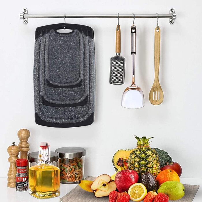 Набір обрізних дощок KIMIUP з пластику, 3 шт., з неслизькими ручками, BPA-Free, для кухні, набір, миючі в посудомийній машині