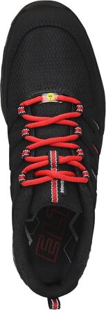 Робочі черевики ELTEN Maddox Black-red Low ESD S3S, чорно-червоні, текстиль, сталевий капок, легкі, спортивні, 46 EU (для жінок та чоловіків)