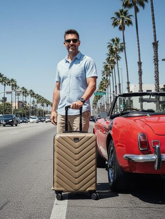 Набір валіз REDOLZ 3 шт. | Легкі дорожні валізи з ABS - для жінок/чоловіків, 4 колеса, TSA-замок (Essentials 07) | Розмір M (67 см)