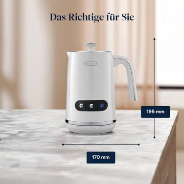 Електричний спінювач молока De'Longhi LatteMix EMF3.W, 250 мл, білий