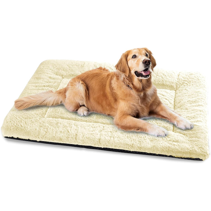 Крісло-лежанка для собак середніх порід Baodan, 90x60 см, з антиковзною основою, бежеве