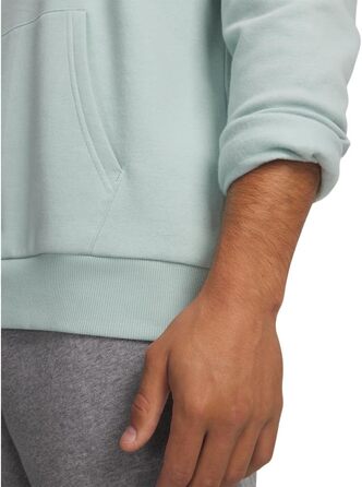 Чоловіча толстовка-худі Under Armour Rival Fleece з логотипом, синя (Enamel Blue / Refresh Mint), розмір M