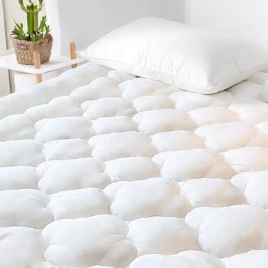 GRT Mattress Protector Topper 140 x 200 x 30 cm, Mattress Pad Bamboo Viscose Mattress Topper Choner Mattress Cover, washable multiple times, Oeko-Tex Certified, 360° All-Around Protection Fitted Sheet