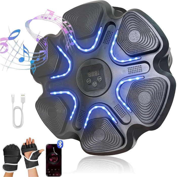 Музична боксівська машина Sunshine Smile Liteboxer: тренування на стіні з Bluetooth та регулюванням швидкості