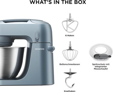 Кухонний комбайн-міксер Kenwood kMix KMX750BK, компактний, синьо-сірий