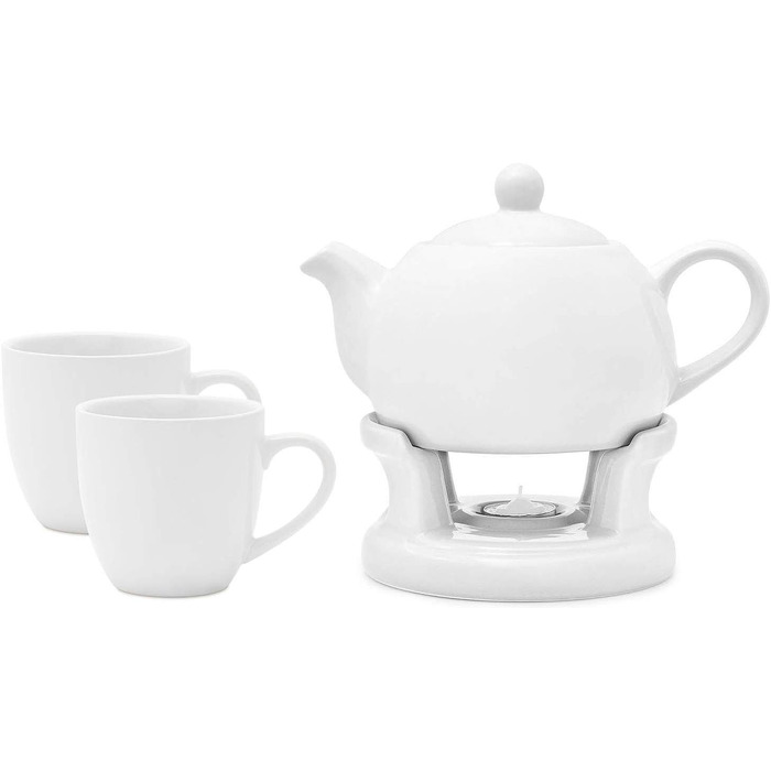 Teapot Stove Set + Teacups - Exceptionally Simple Modern Design - New (Model: 3)