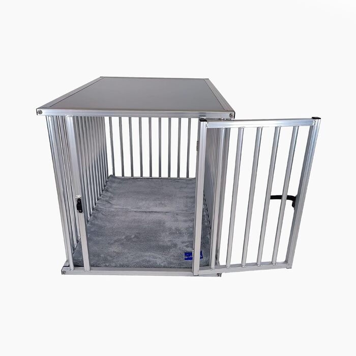 Callieway® ALU DOGBOX: Алюмінієва переноска для собак, XLarge та L розміри, для дому та офісу