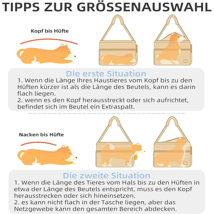 Транспортна сумка для собак, котів та кроликів – складана переноска з безпечним замком, сіткою для вентиляції та бічними кишенями – практична переноска для подорожей (Бежева/Хакі, 34x16x25/40x14x25 см)