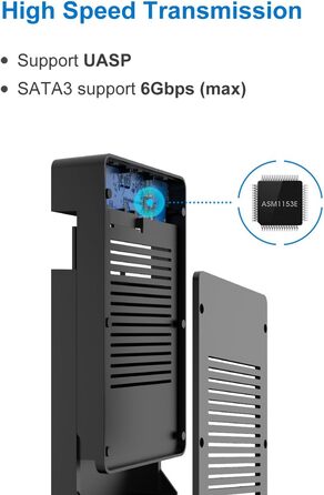 Корпус для жорсткого диска Inateck 3.5 USB 3.0: зовнішній корпус HDD/SSD з підтримкою UASP та живленням 12V/2A (до 20TB)