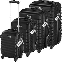 Набір валіз Tectake® 4 шт. з ABS-пластику, S-M-L-XL, з роликами, телескопічним ручками та замками, з ваговою та аксесуарами для валіз