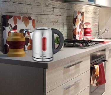 Електричний чайник з нержавіючої сталі, 1.7л, 2200W, регулювання температури 40-100°C