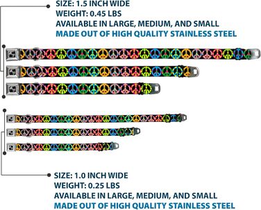 Нашийник для собак Buckle-Down Seatbelt Buckle, 2.5 см, універсальний, великий, багатокольоровий (DC-W31611-L)