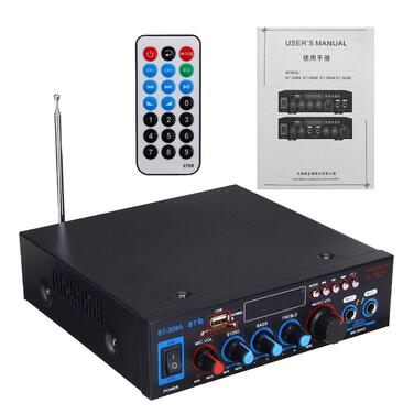 Bluetooth підсилювач 800W для авто і дому HiFi стерео аудіо з MP3/SD/AUX, пульт