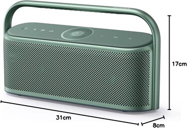 Soundcore Motion X600 – портативна Bluetooth колонка з Hi-Res Spatial Audio, 50W, IPX7, 12 годин, Pro EQ, AUX-IN (зелена)