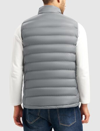 Чоловіча жилетка Rdruko з утеплювачем, світло-сіра, для активного відпочинку та туризму, 5 кишень (XXL)