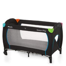 hauck Sleep N Play Go Plus Travel Bed with Carry Bag, Wheels, Play Tunnel, Compact Folding, Baby Travel Bed for Toddlers from Birth to 15 kg (Multicolor Black) Multicolor Black Sleep N Play Go Plus