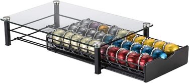 Організатор для капсул Vertuo/Nespresso: тримач для 40 капсул з ручкою (чорний)