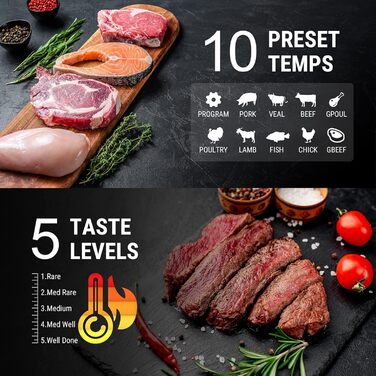 Термометр для гриля ThermoPro TP07 з таймером: BBQ, духовка, коптильня, дальність до 90 метрів