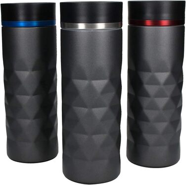 Термокружка Diamond з нержавіючої сталі Elasto Premium | 450 мл | Зберігає тепло та холод | Без BPA | Матова, блискуча (Шифер сірий)