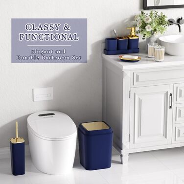 Набір аксесуарів для ванної кімнати темно-зелений (24 шт.) з душовою завісою та килимками, Mülleimer, тримач для зубних щіток, попільничка, дозатор мила, піднос, мильниця, щітка для унітазу, тримач для ватних паличок