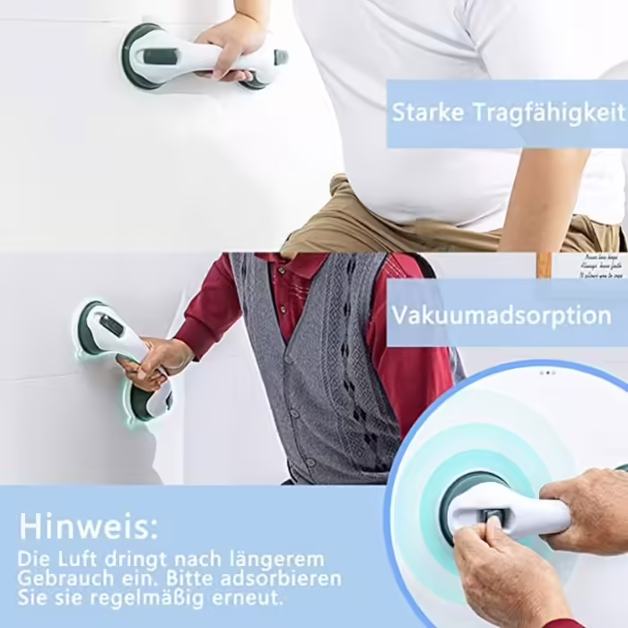 AUFUN Shower Stool, Adjustable Shower Seat 36-51cm Height, 360° Swivel, Bath Seat, Shower Aid, Non-Slip Bath Seat Made of Aluminum and Plastic for Elderly, Pregnant Women (Grab Bars)