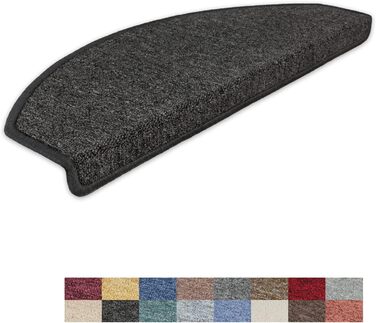 Kettelservice-Metzker Stair Treads/Carpet Rambo 15-Piece Value Set Available in 17 Colors (-Anthracite-)