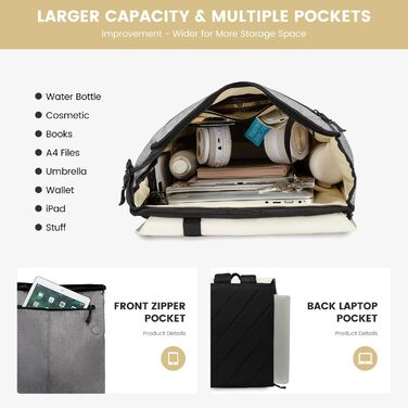 LOVEVOOK Рюкзак для підліток, дівчаток: водонепроникний, з відділенням для ноутбука 15.6