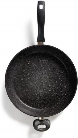 Сковорода STONELINE 16 см з антипригарним покриттям (камінь), для індукційних плит, алюмінієва, чорна