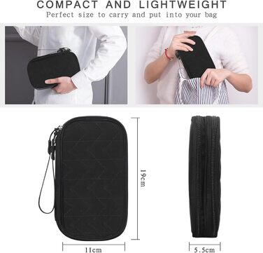 Органайзер для кабелів Skycase: компактна сумка для аксесуарів (19 x 11 x 5.5 см, фіолетовий)