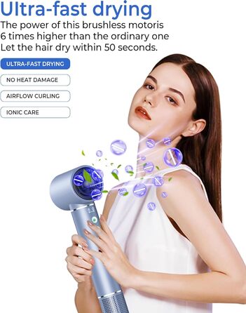 Набір для укладки волосся 7 в 1 OKWRAP Airstyler: фен, плойка, щітка, стайлер. Швидкий мотор 110000 об/хв, іонізація, тиха робота, сушка та укладка. Колір: сірий