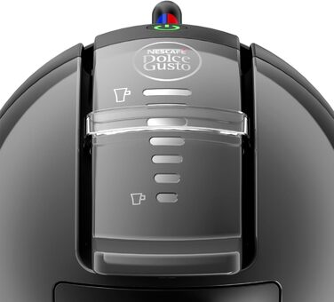 Кавомашина NESCAFÉ Dolce Gusto Mini Me від Krups, чорна/антрацитова, KP1238. Автоматична капсульна кавомашина з 15 Bar тиском, об'єм резервуару 0,8 л, режим Eco. Приготування гарячих та холодних напоїв.
