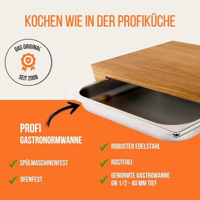 Cutting board with drip tray 