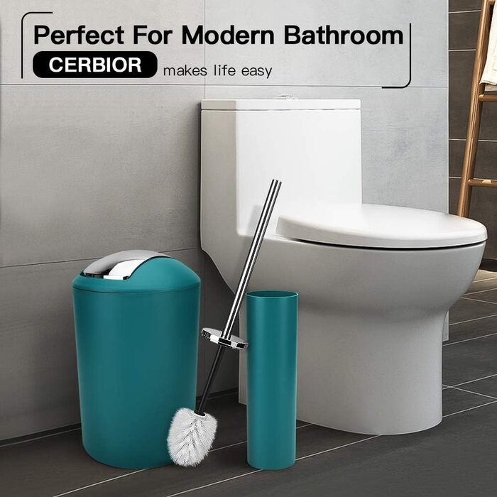 Набір аксесуарів для ванної кімнати Otostar 6 шт. з пластику (темно-зелений)