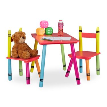 Relaxdays 3-piece Children's Seating Set, Colorful