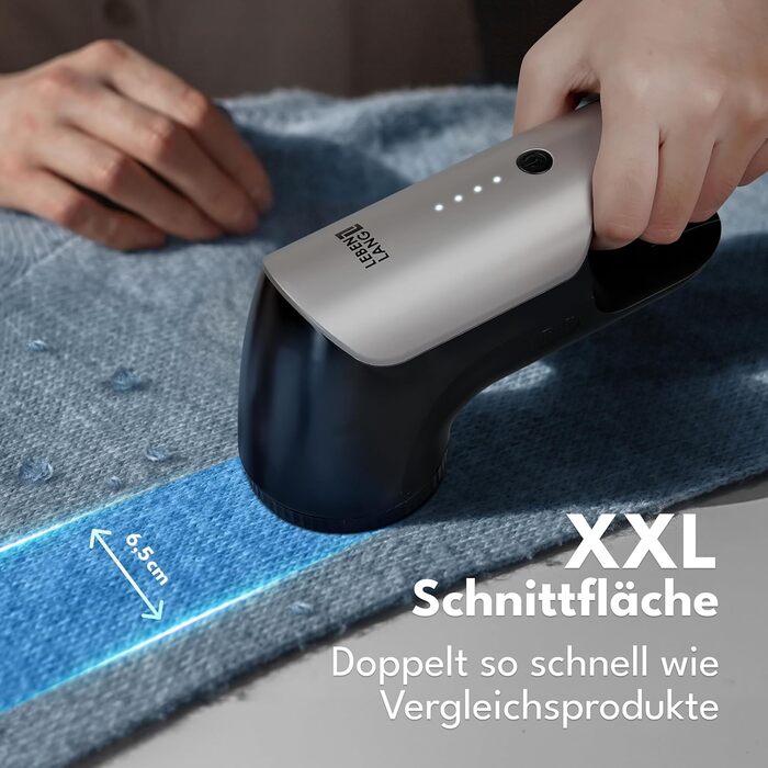 Електричний видалення ворсу LEBENLANG 2000mAh з LED-дисплеєм та пензлем для чищення. До 2 годин роботи. Видалення ворсу з одягу.