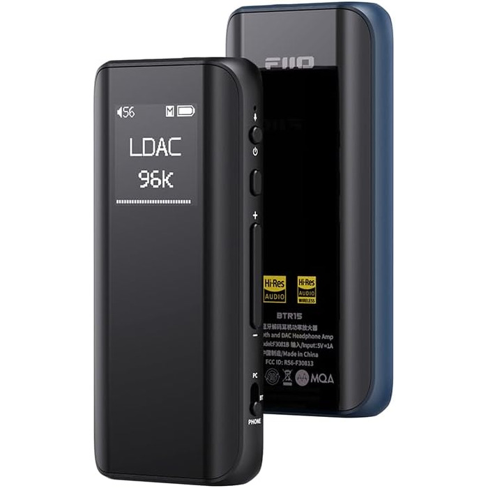 FiiO BTR15 - Портативний підсилювач/ЦАП з потужністю 340mW, чорний колір