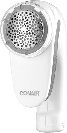 Портативний електричний тример для тканин Conair, акумуляторний, видаляч катишків і ворсу, білий