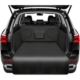 Захисна килимок для собак у багажник, універсальний, нековзний, водонепроникний, для заднього сидіння, зносостійкий, можна прати, для подорожей в авто, вантажівці, SUV (чорний)