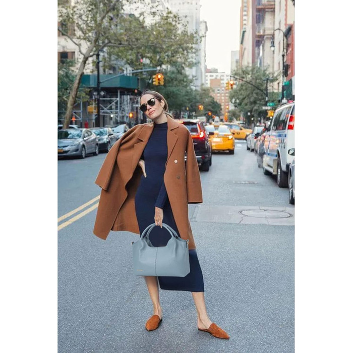 Сумка жіноча BOSTANTEN шкіряна шопер Hobo з ручкою та регульованим ременем, коричнева