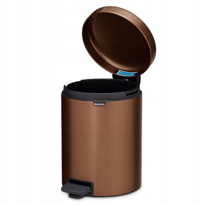 Сміттєвий кошик з педаллю BRABANTIA NewIcon, 5 л, Warm Bronze