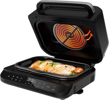 Cecotec Oil-Free Grill Air Fryer 6 L Cecofry FireDome 6000. Air Fryer. 2400 W, 6 cooking modes and 4 grilling levels, adjustable thermostat, including temperature sensor and 6-liter accessories.