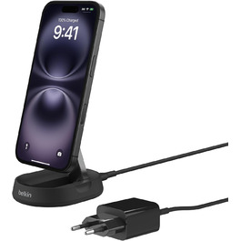 Белінкі BoostCharge Pro: Бездротова зарядка 15W з підтримкою Qi2 та MagSafe для iPhone 16/15/14/13/12 (з блоком живлення 20W)