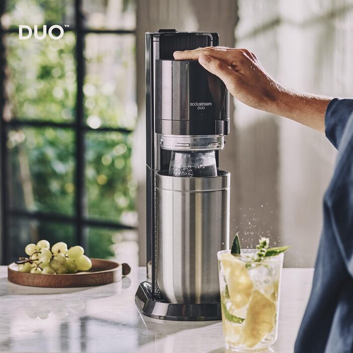 SodaStream DUO: Газова вода вдома без балонів CO2, комплект з 4 пляшок