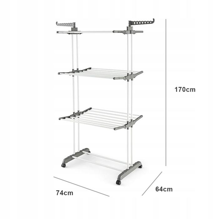 Велика вертикальна сушарка для одягу та білизни, підлогова, складна, розмір XXL