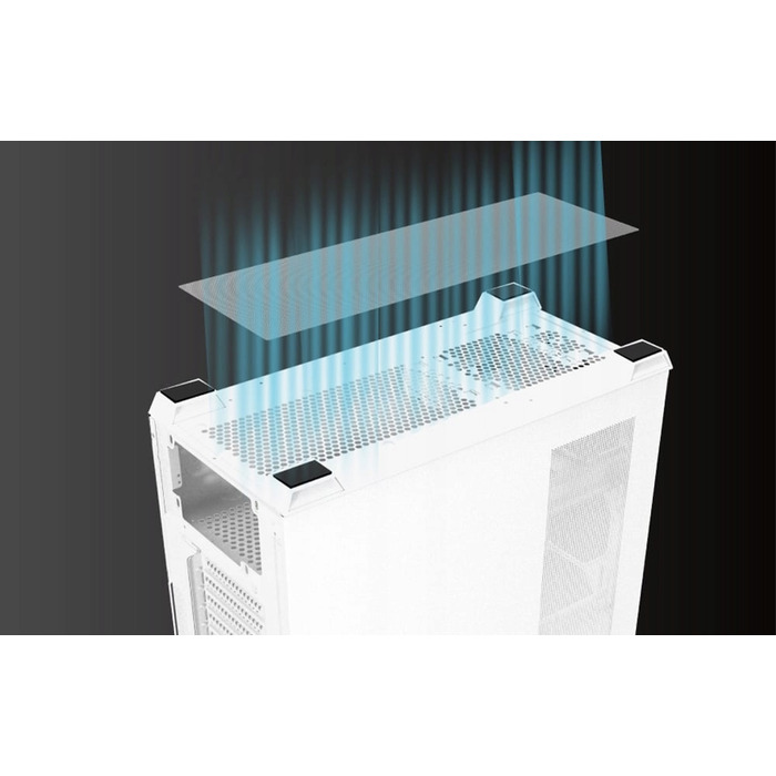 Корпус для комп'ютера darkFlash DS900WS Midi Tower ATX, білий, ігровий, зі скляною панеллю